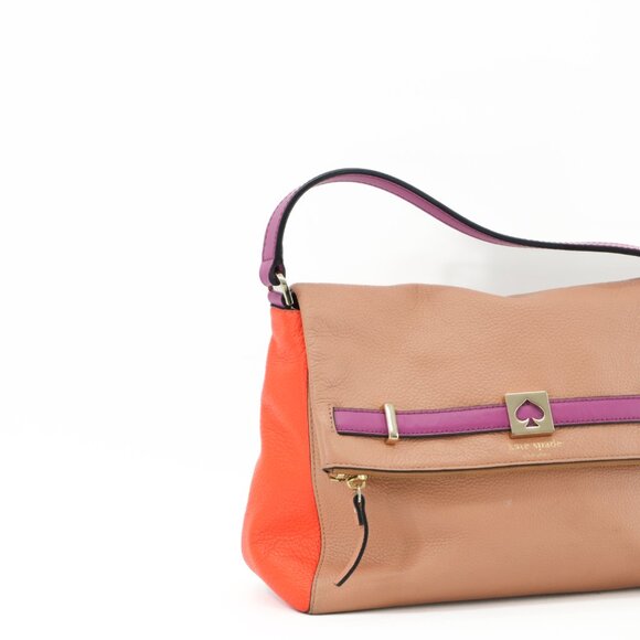 Kate Spade Colorblock Leather Shoulder Bag Colorful Crossbody - Picture 5 of 13